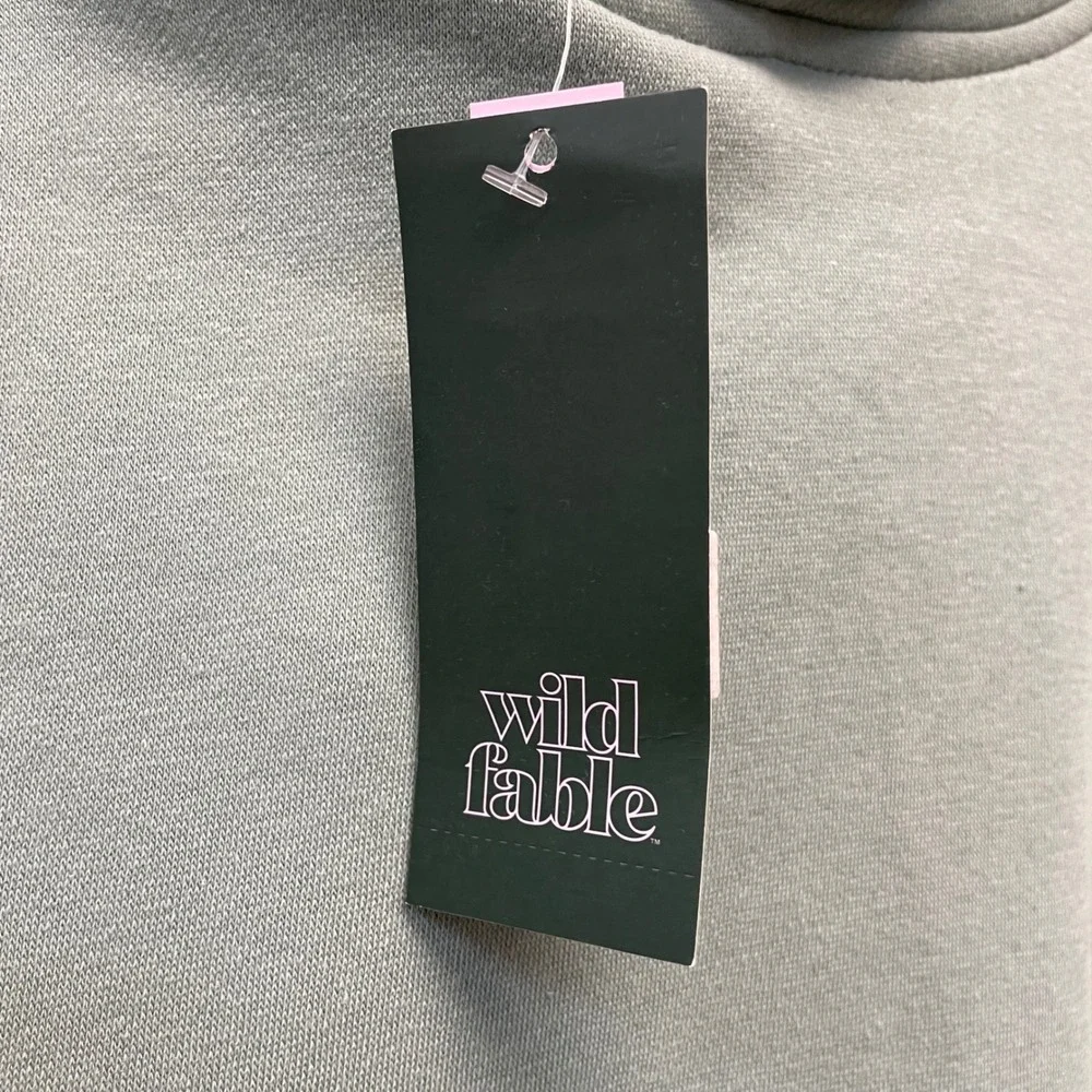 Wild Fable Women's Sage Green Snow Bunny Graphic Oversized Hoodie Size XXL - Picture 4 of 6
